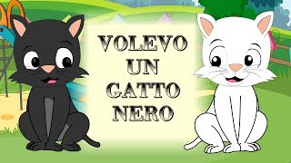 VOLEVO UN GATTO NERO | Canzoni per bambini | Cartoni animati