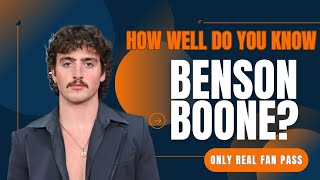 Are You a BENSON BOONE's Real Fan? • How Well Do You Know Benson Boone? Challenge Quiz for Booners