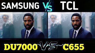 TCL C655 QLED Vs Samsung Du7000 4k UHD side by side comparison 💥 2024 by Shahryar Review 🔥