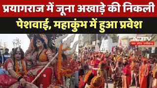 Mahakumbh 2024:Prayagraj में Juna Akhara की निकली Peshwai, Mahakumbh में हुआ प्रवेश|Kumbh Traditions