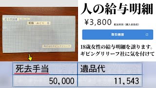 ブラック企業に勤める18歳女性の給与明細に隠された悲劇の真相を探る【人の給与明細】（単発）