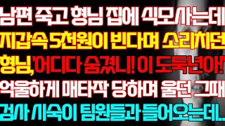 [반전 실화사연] 남편 죽고 형님 집에 식모사는데 지갑속 5천원이 빈다며 소리치던 형님 억울하게 머리채 잡히며 울던 그때 검사 시숙이 팀원들과 들어오는데/신청사연/사연낭독/라디오