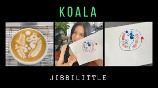 AUSTRALIA KOALA, Latte Tutorial video by JIBBILITTLE