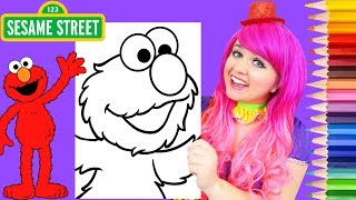 Coloring Elmo Sesame Street Coloring Page Prismacolor Colored Pencils | KiMMi THE CLOWN