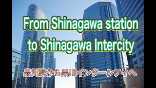 Virtual Walk around Tokyo. From Shinagawa Station to Shinagawa InterCity .バーチャル散歩品川駅から品川インターシティ