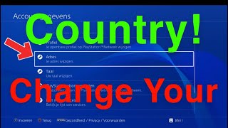 PS4 How to Change your Country!