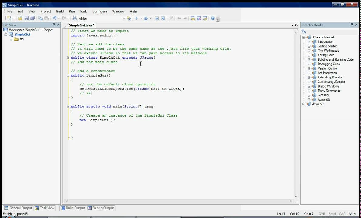 Simple Java Gui Window Youtube