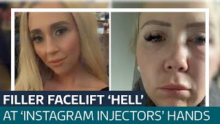 Mum-of-four tells of filler facelift 'hell' at the hands of 'Instagram injectors' | ITV News