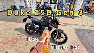 2025 Ktm duke 250 mileage test | Duke 250 mileage test | new tft console duke 250 gen 3 mileage test