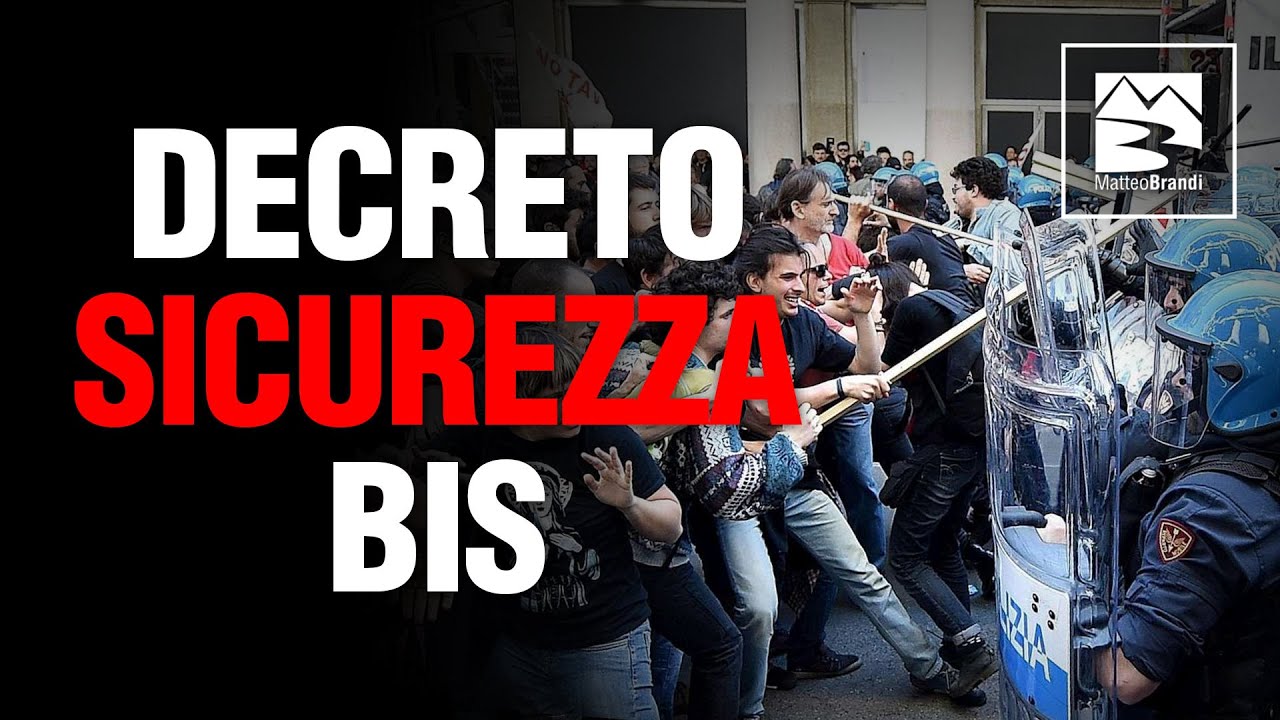 Decreto Sicurezza Bis - YouTube