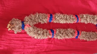 வெட்டி வேர் மாலை கட்டுவது எப்படி?/vetiver garland for Ganapathi