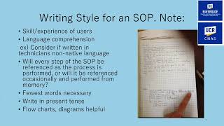 Standard Operating procedures: A Basic Introduction