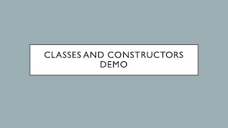 Classes and Constructors in Java - Demo - Devsena Mishra