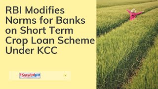 RBI Modifies Norms For Banks On Short Term Crop Loan Scheme