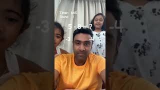 Ashwin Ravichandran Doing Quick Maths with his Daughters | #shorts #cricket