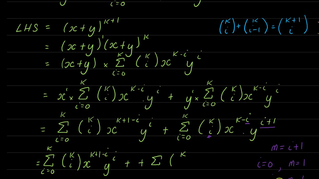 Binomial Expansion Proof By Induction - YouTube