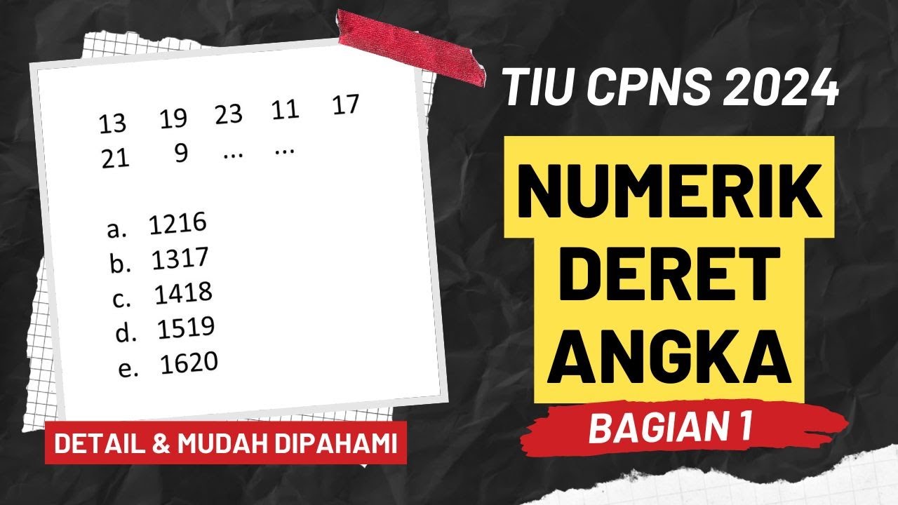 Soal Dan Pembahasan TIU CPNS 2023 Kemampuan Numerik Deret Angka - YouTube