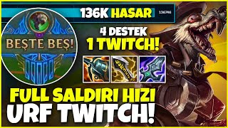 URF AMA 4 DESTEK 1 TWİTCH! | NEXUSU 10 DAKİKA SAVUNDUK! EFSANE MAÇ!