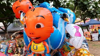 Cinta Dan Papa Beli Balon Karakter Upin Ipin 💞 Beli Banyak Mainan Balon karakter Lucu