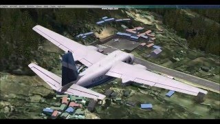 FSX - Landing at Lukla Airport, Nepal