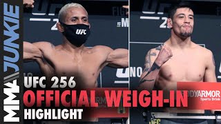UFC 256 official weigh-in highlight: Everyone on point