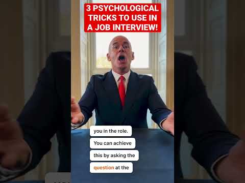 3 PSYCHOLOGICAL TIPS TO USE IN A JOB INTERVIEW! #shorts