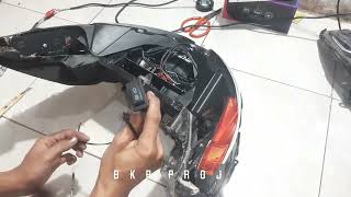 Pasang projie pcx || projie biled pcx // pcx tripele biled retrofit ulang @bkrprojie