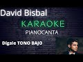 Karaoke con piano - Dígale - David Bisbal - Tono bajo Sol m