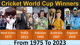 ICC Cricket World Cup Winners List - From 1975 To 2023 ⚡#cricket #cricketrecords #worldcup