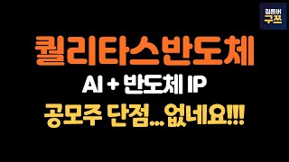 퀄리타스반도체 공모주 청약 | 요즘핫한  AI반도체, 그리고 국내 대표 IP기업, 다음주 청약 이곳입니다!