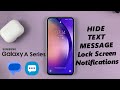 How To Hide Text Messages Notification Contents On Lock Screen Of Samsung Galaxy A14, A23, A34, A54