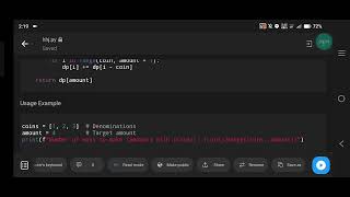 Python Program to Solve the Coin Change Problem Using Dynamic Programming
