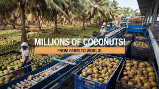 Harvesting Millions of Coconuts for Worldwide Distribution |Technology#coconut #CoconutHarvesting