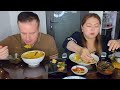 dawlrep siam dan vawksa roast sangha fry tofu pickle food mukbang asmr eating cooking