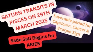 Grand Transit Of Saturn On 29th March 2025|#saturn #vedicastrology