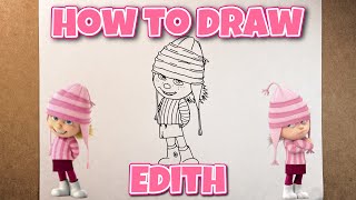 HOW TO DRAW EDITH |  DISPICABLE ME | Easy Step-by-Step Tutorial | FOR KIDS