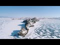 winter lake baikal russia 4k ❄️ winter splendor of the world deepest lake piano music