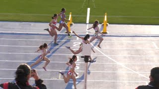 女子100mB決勝　個人選手権2022