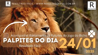 Palpite do dia 24/01/2025 Jogo do Bicho - Resultado Fácil