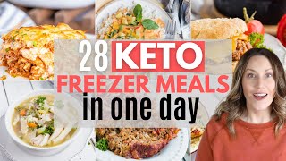 EASY MONTHLY KETO MEAL PREP | FREEZER KETO DINNERS FOR A MONTH