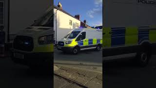 Police van leaving the scene of a car crash! #short #police #fyp #policecar #policevan