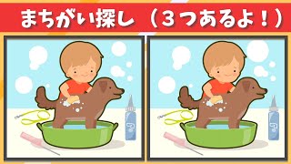 【間違い探し】見つけられる？難しいまちがいさがし！かわいいペット編2【老化防止|集中力|記憶力|認知症予防】#66