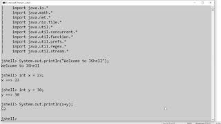 JShell Part 01