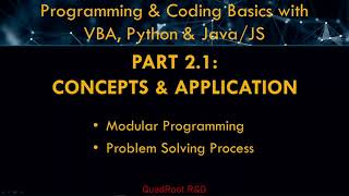 Coding in 3hrs with VBA, Python, Java/JavaScript - PART2.1: Concepts - Programming Process