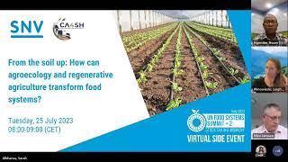WEBINAR - From the soil up: how can agroecology and regenerative agriculture transform food systems