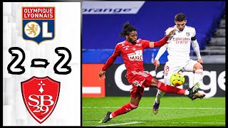 Olympique Lyonnais 2 - 2 Stade Brestois 29 | Résumé et Buts | Ligue 1