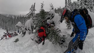 MONTANA SNOWBIKE ADVENTURE (I FELL AND MY DAD GOT STUCK IN THE TREES)