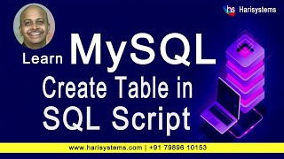 Creating and working with table using SQL Script | SQL Tutorial | Harisystems