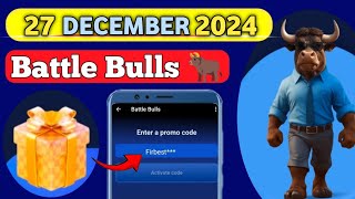 Battle Bulls 27 December Promo Code | Battle Bulls Promo Code Today | Battle Bulls New Promo Code