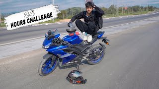 Living on my bike for 24 Hours challenge - कमर टूट गई 😣 24 घंटे में तो